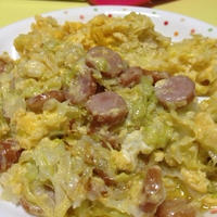 キャベツの蒸し焼き