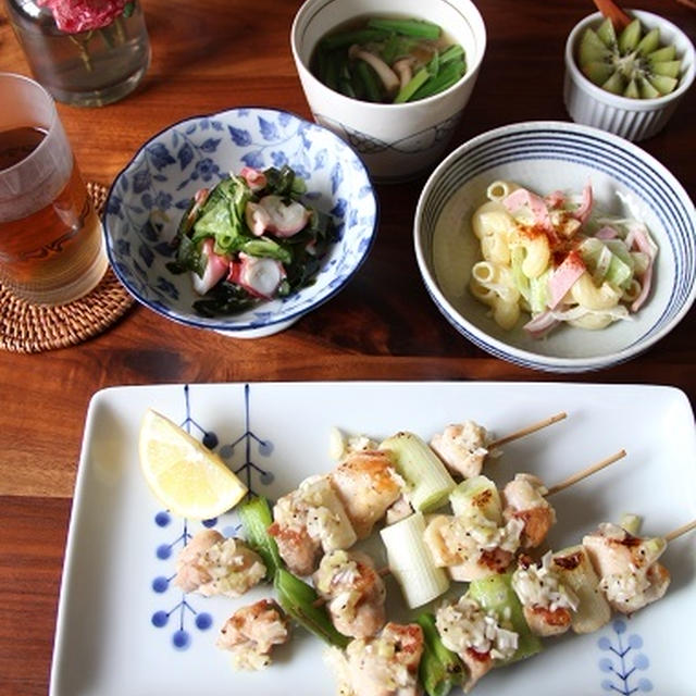 ねぎ塩レモンだれ焼き鳥。