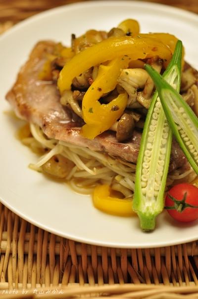 【すごいボリューム】アヒージョの素を使って☆豚肉のラブ燃やしソテー