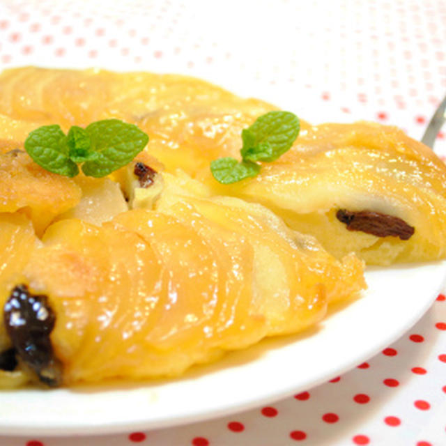 フライパンで作る リンゴの アップサイドダウンケーキ By 四万十みやちゃんさん レシピブログ 料理ブログのレシピ満載