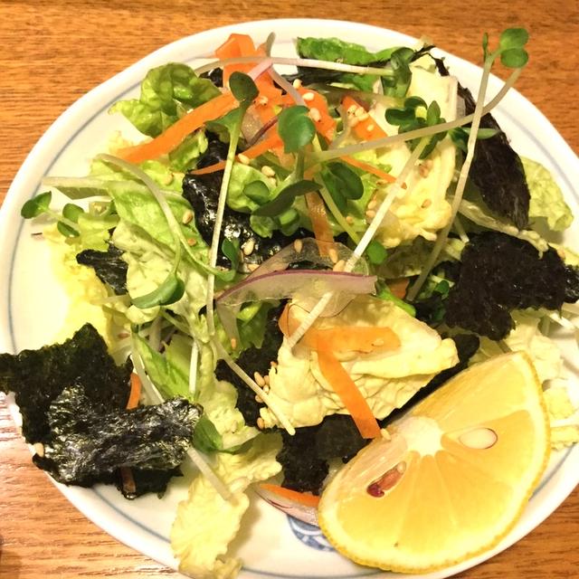 白菜と海苔のサラダ 〜生レモンドレッシング☆