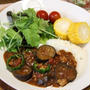 ゴロゴロ夏野菜の鶏キーマカレー。晩ごはん。