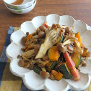 ごはんがすすむ野菜料理☆かぼちゃときのこのバタポンソテー