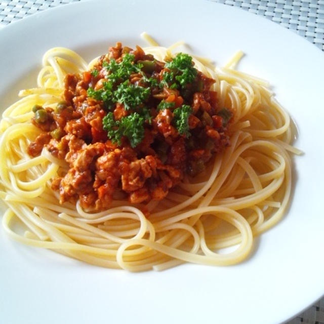 スパゲッティ カレーミートソース