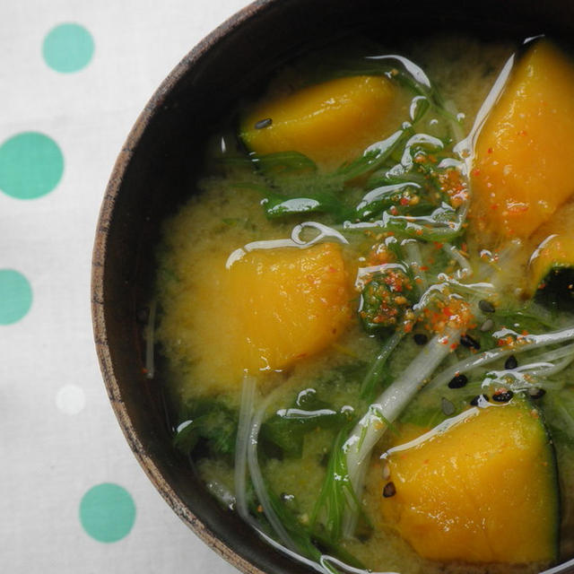 かぼちゃと水菜の味噌汁 By Snow Kitchen さん レシピブログ 料理ブログのレシピ満載