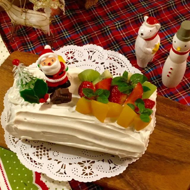 クリスマスロールケーキ♡