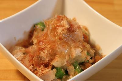 オクラとなめこのおろし和え