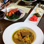 ◆ブリカレーと茎ワカメサラダ♪