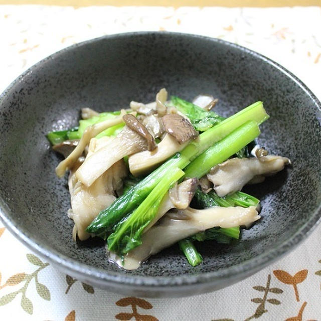 きのこと小松菜のオイスターソース炒め　調理時間5～15分