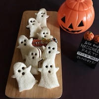 ハロウィンに・・スライス生チョコレートdeおばけサンド☆