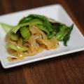 青梗菜と中華クラゲの炒め合え