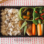 お弁当☆鯖の梅焼き、南瓜とピーマンのクミン炒め
