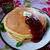ストロベリーコンポートのパンケーキ