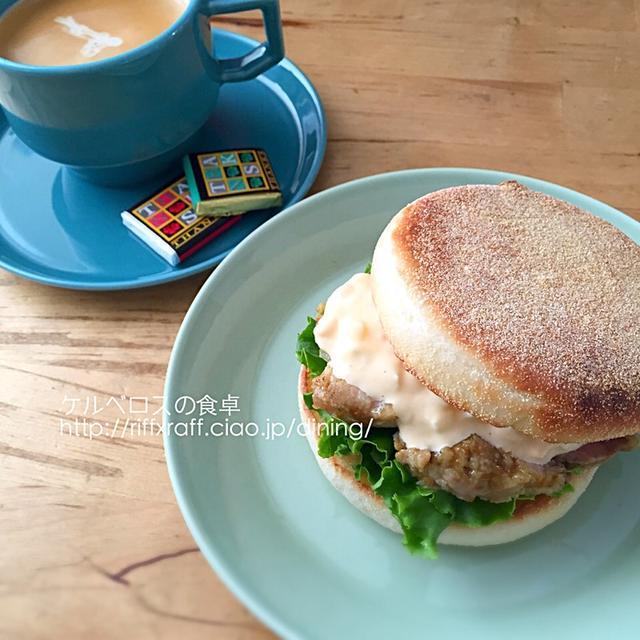 チキンと卵のサンドイッチ（朝食2015.7.10）