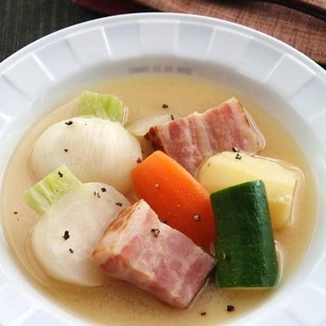 かぶとベーコンの白味噌ぽとふ By お美津さん レシピブログ 料理ブログのレシピ満載