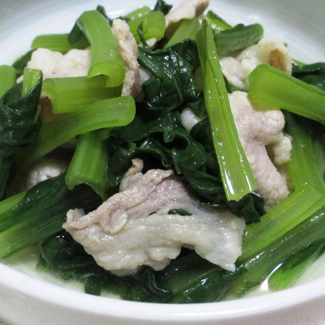豚こまと小松菜の煮物＜優しい味わい＞