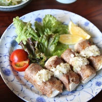 肉巻き豆腐のねぎレモン。