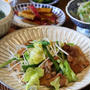 春キャベツと豚肉の中華炒め。晩ごはん。