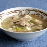 椎茸と葱の中華スープ