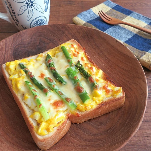 朝食に マヨ卵アスパラトースト By Kaana57さん レシピブログ 料理ブログのレシピ満載