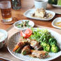 3種の野菜の肉巻き照り焼き。