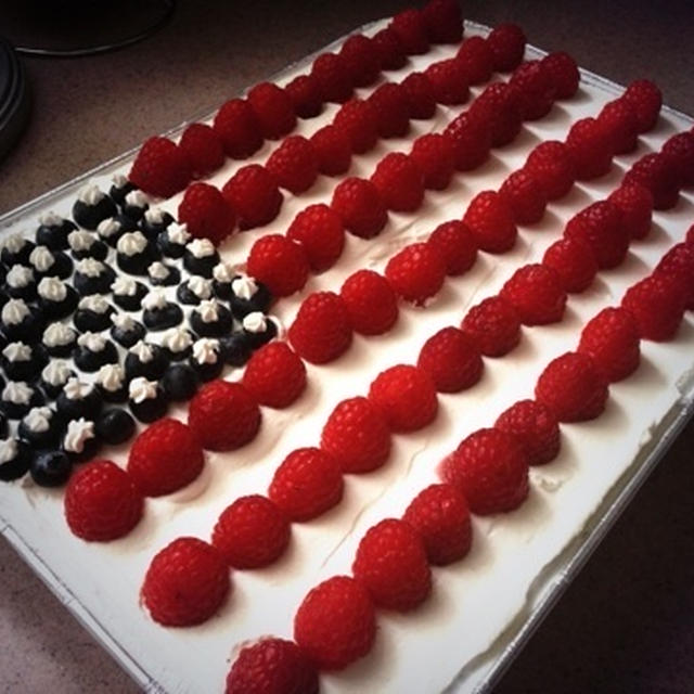 Happy 4th of July～アメリカンフラッグケーキ