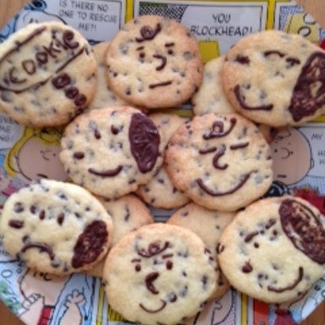 スヌーピーのチョコチップクッキー By かなーピーさん レシピブログ 料理ブログのレシピ満載
