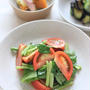 小松菜とトマトの和風サラダ。