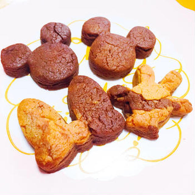 ミッキー ミニーのリボンクッキー 可愛いお菓子 レシピブログ