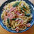 ベーコンとサンチュのマヨパスタ