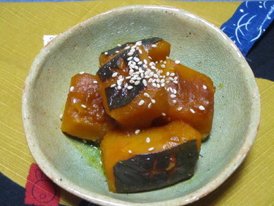 南瓜の蜂蜜生姜湯煮