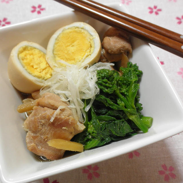 鶏肉と菜の花の煮物☆