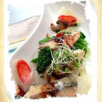 魚と野菜のバルサミコ酢ソース