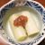きのうのおつまみ　　長ねぎのスープ煮　エゴマスタード