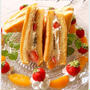 三角フルーツサンドケーキ