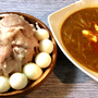 肉を喰う。激盛り柔豚の濃厚カレーつけ肉は旨さ再確認。（糖質6.8g）