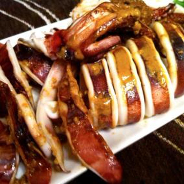 イカの肝ソース焼き