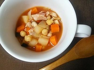 ひよこ豆た～ぷりミネストローネ♪