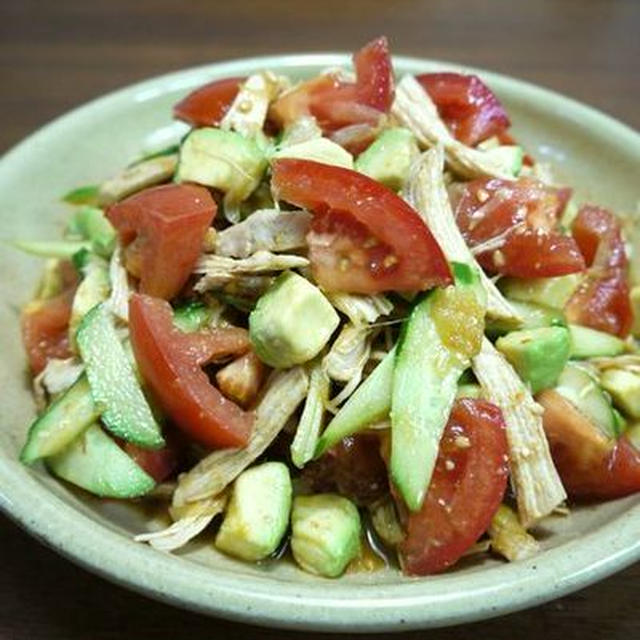鶏むね肉のアボカドとトマトの中華サラダ By Bvividさん レシピブログ 料理ブログのレシピ満載