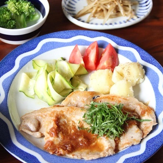 豚肉の梅しょうが焼き。