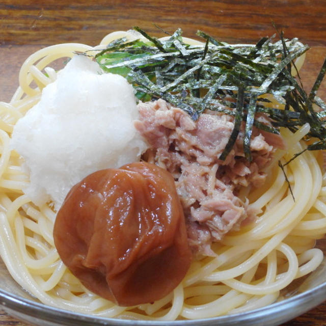 梅ツナおろしパスタ