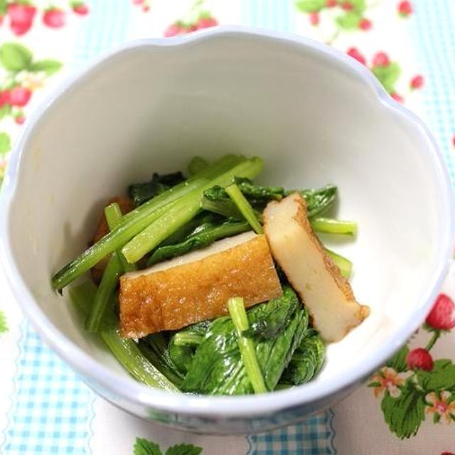 小松菜とさつま揚げの炒めもの　調理時間5～15分
