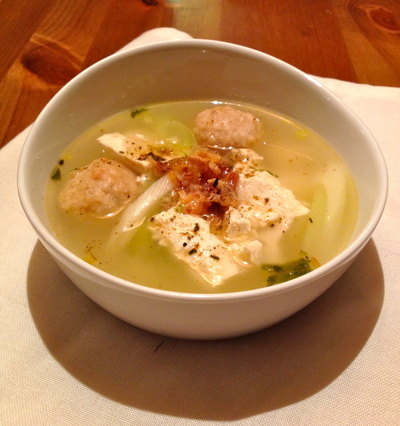 肉団子と豆腐のセロリ香味スープ