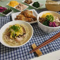 鶏ラーメンと鶏飯・フライドチキンの晩御飯♪