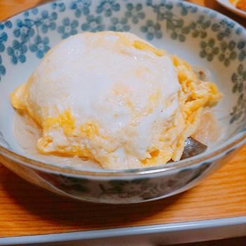 麻婆春雨でたまご丼