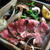 【つるむらさきと焼き椎茸のすだち和え・炙り牛巻き】