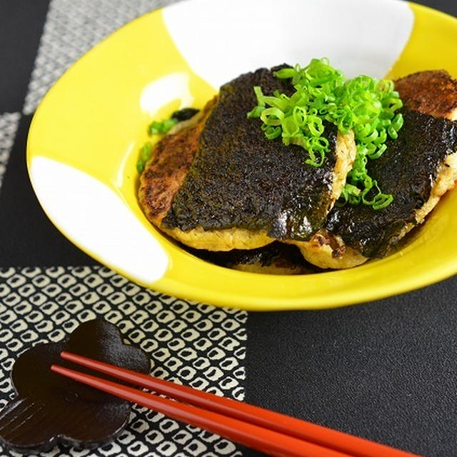 すき家 牛丼の具で作る､お肉たっぷり大和芋の磯辺焼き