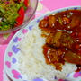 エリンギとブロッコリーと鶏肉カレー！