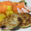 鶏挽肉でレンコンのはさみ焼き＆冷凍肉団子 by 杏さん