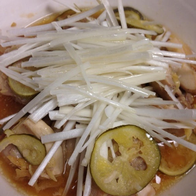 塩スダチの熱々蒸し鶏 By Cuocaびびさん レシピブログ 料理ブログのレシピ満載